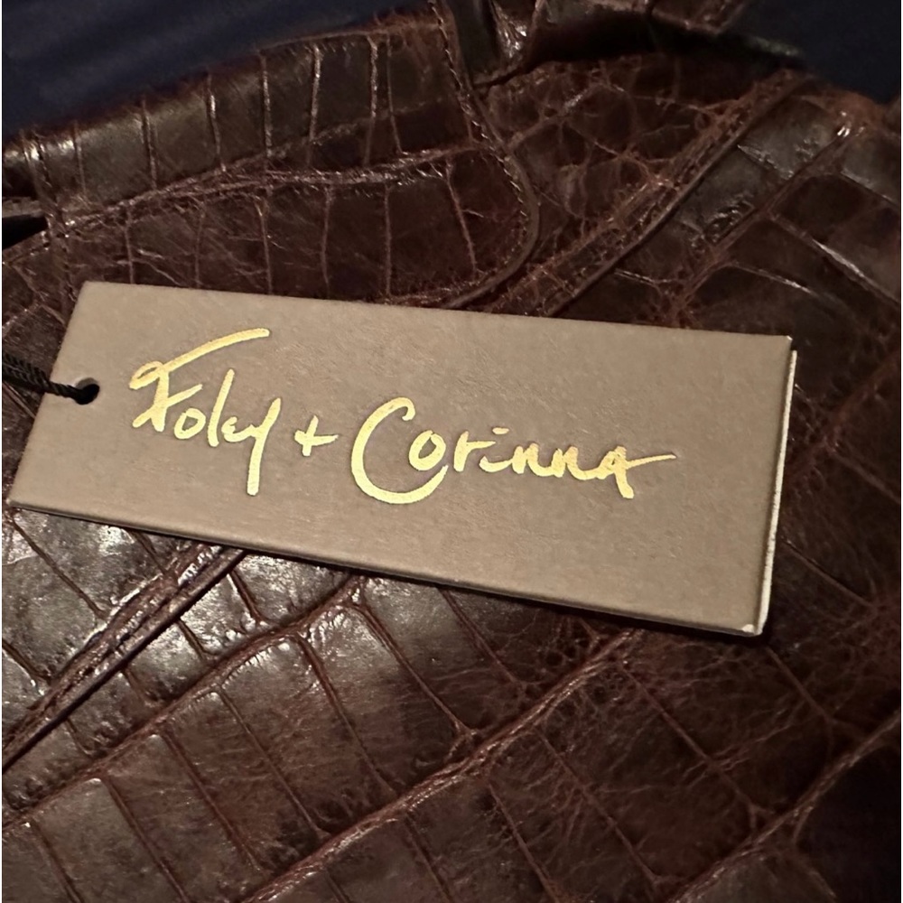 Foley + Corrin brown Croc bag.
